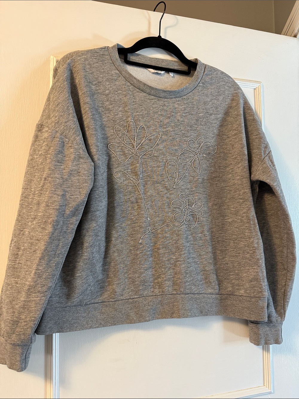 B.Young Heather Gray Crewneck Sweatshirt
